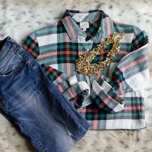 J. Crew Multicolor Plaid Button Down Shirt